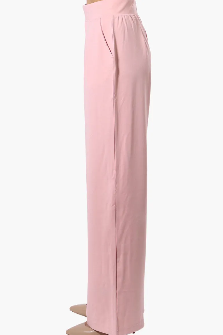 Costa Blanca Pleated Wide Leg Pants - Pink
