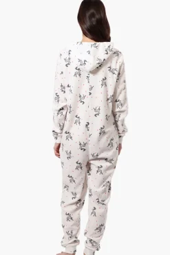 Cuddly Canuckies Hooded Reindeer Pattern Onesie - White