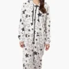 Cuddly Canuckies Hooded Star Pattern Onesie - White