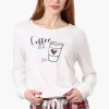 Cuddly Canuckies Ladybug Print Pajama Top - White