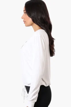 Cuddly Canuckies Love Print Pajama Top - White
