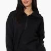 Fahrenheit Basic 1/4 Zip Pullover Sweater - Black