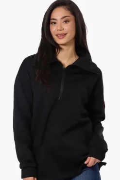 Fahrenheit Basic 1/4 Zip Pullover Sweater - Black