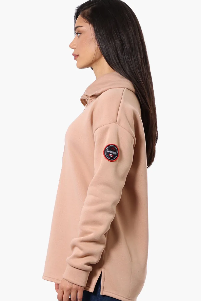 Fahrenheit Basic 1/4 Zip Pullover Sweater - Camel