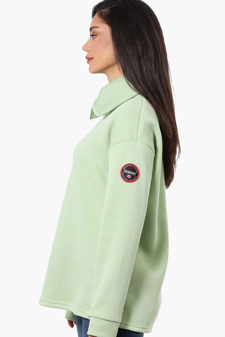 Fahrenheit Basic 1/4 Zip Pullover Sweater - Green