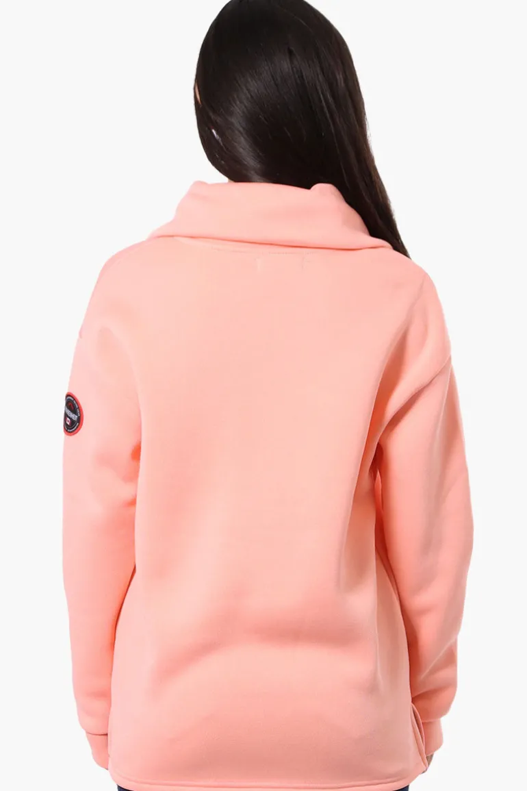 Fahrenheit Basic 1/4 Zip Pullover Sweater - Pink