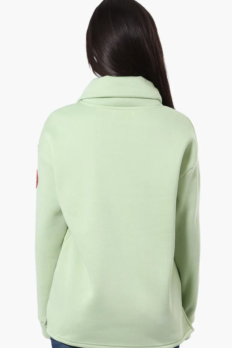 Fahrenheit Basic 1/4 Zip Pullover Sweater - Green