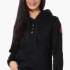 Fahrenheit Basic Henley Hoodie - Black