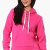 Fahrenheit Basic Henley Hoodie - Pink