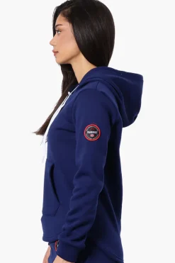 Fahrenheit Basic Henley Hoodie - Navy