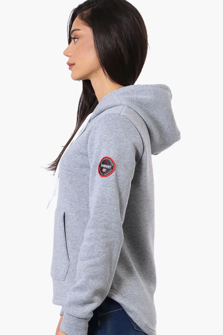Fahrenheit Basic Henley Hoodie - Grey
