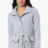 Fahrenheit Belted Fleece Lightweight Jacket - Grey