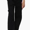 Fahrenheit Fleece Tie Waist Cargo Sweatpants - Black
