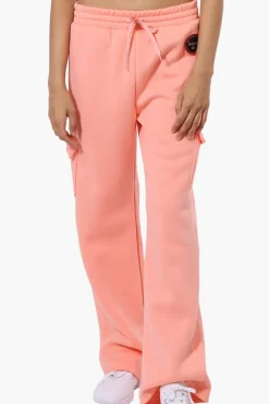 Fahrenheit Fleece Wide Leg Cargo Sweatpants - Pink