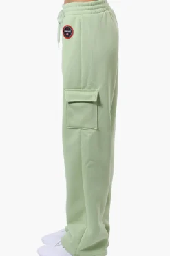 Fahrenheit Fleece Wide Leg Cargo Sweatpants - Green