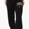 Fahrenheit London Print Fleece Joggers - Black