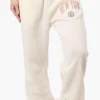 Fahrenheit London Print Fleece Joggers - Cream