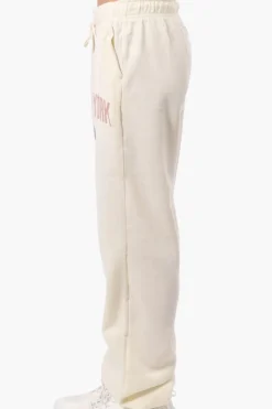 Fahrenheit London Print Fleece Joggers - Cream