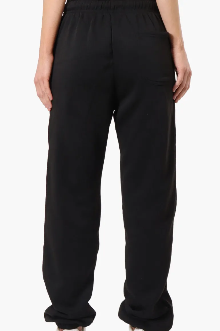 Fahrenheit London Print Fleece Joggers - Black