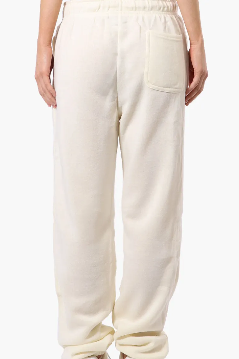 Fahrenheit London Print Fleece Joggers - Cream
