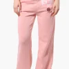 Fahrenheit New York Print Fleece Sweatpants - Pink