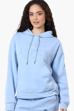 Fahrenheit Oversized Aspen Print Hoodie - Blue