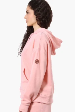 Fahrenheit Oversized Aspen Print Hoodie - Pink