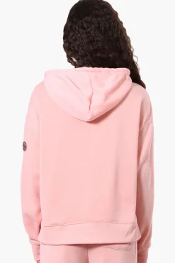 Fahrenheit Oversized Aspen Print Hoodie - Pink