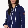Fahrenheit Piping Detail Zip Up Hoodie - Navy