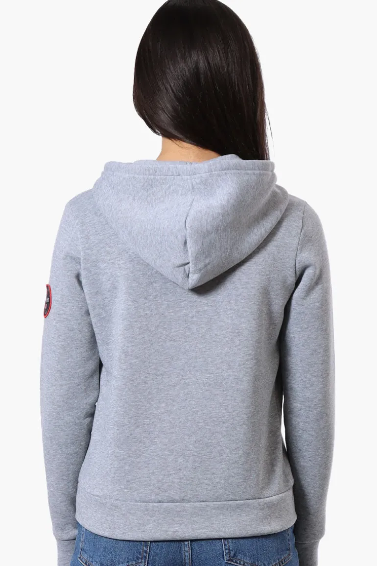 Fahrenheit Piping Detail Zip Up Hoodie - Grey