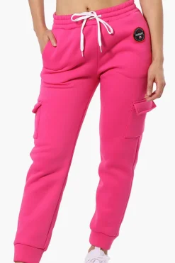 Fahrenheit Tie Waist Cargo Joggers - Pink