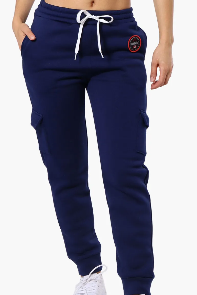Fahrenheit Tie Waist Cargo Joggers - Navy