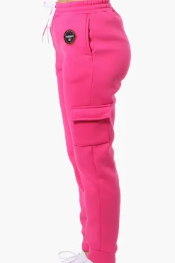 Fahrenheit Tie Waist Cargo Joggers - Pink