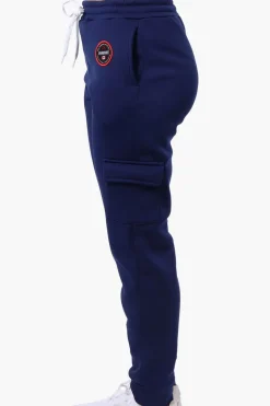 Fahrenheit Tie Waist Cargo Joggers - Navy