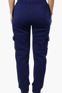 Fahrenheit Tie Waist Cargo Joggers - Navy
