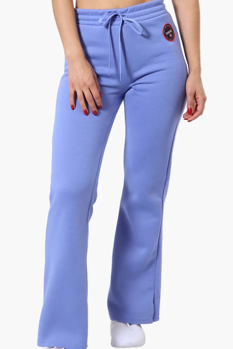 Fahrenheit Tie Waist Flared Sweatpants - Blue
