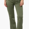 Fahrenheit Tie Waist Flared Sweatpants - Olive