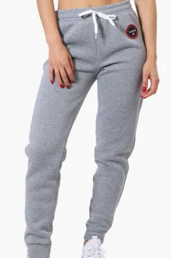 Fahrenheit Tie Waist Side Piping Joggers - Grey