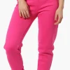 Fahrenheit Tie Waist Side Piping Joggers - Pink