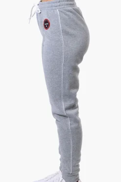 Fahrenheit Tie Waist Side Piping Joggers - Grey