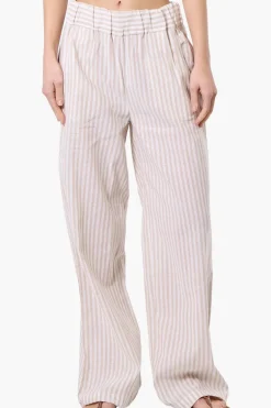 Impress Striped Wide Leg Pants - Cream