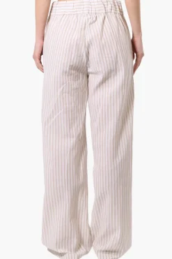 Impress Striped Wide Leg Pants - Cream