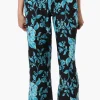 International INC Company Floral Wide Leg Pants - Black