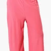 International INC Company Solid Fold Over Cropped Pants - Pink