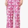 International INC Company Patterned Fold Over Palazzo Pants - Pink