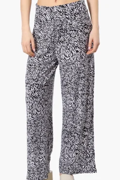 International INC Company Patterned Palazzo Pants - Black