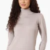 International INC Company Basic Turtleneck Pullover Sweater - Beige