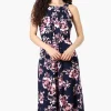 International INC Company Floral Halter Neck Midi Dress - Navy