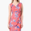 International INC Company Floral Cowl Neck Day Dress - Pink