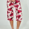 International INC Company Belted Floral Culotte Pants - White